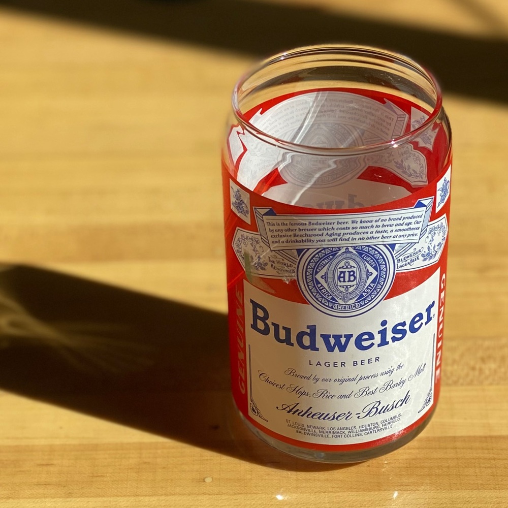 Vintage Budweiser Beer Glass